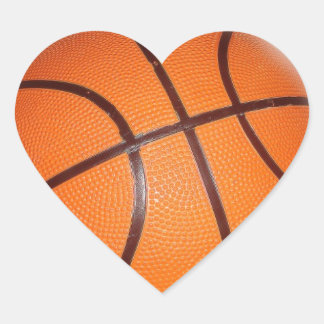 Sticker Cœur Oeuvre de basket-ball