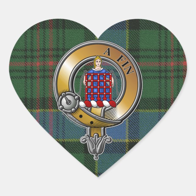 Sticker Cœur Ogilvie Tartan & Badge (Devant)