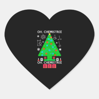 Sticker Cœur Oh Chemistree Chemist Tree Funny Science Noël