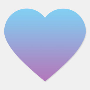 Sticker Cœur Ombre bleu et violet