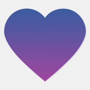 Sticker Cœur Ombre bleu foncé et violet
