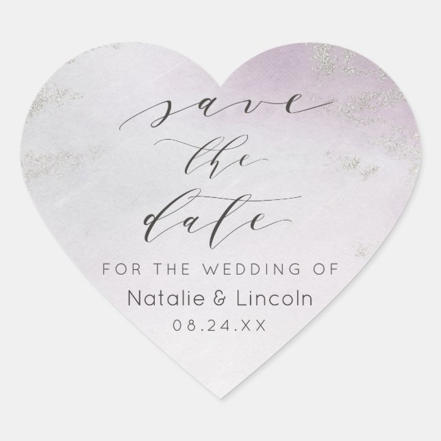 Sticker Cœur Ombre Lumière Purple Silver Frost Enregistrer la d (Devant)