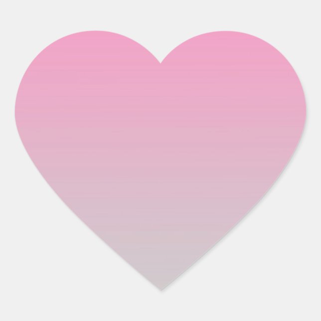 Sticker Cœur Ombre rose et gris (Devant)