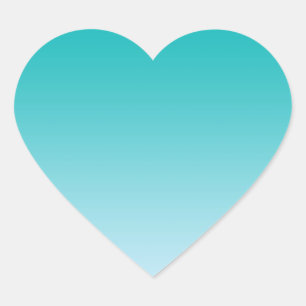 Sticker Cœur Ombre turquoise