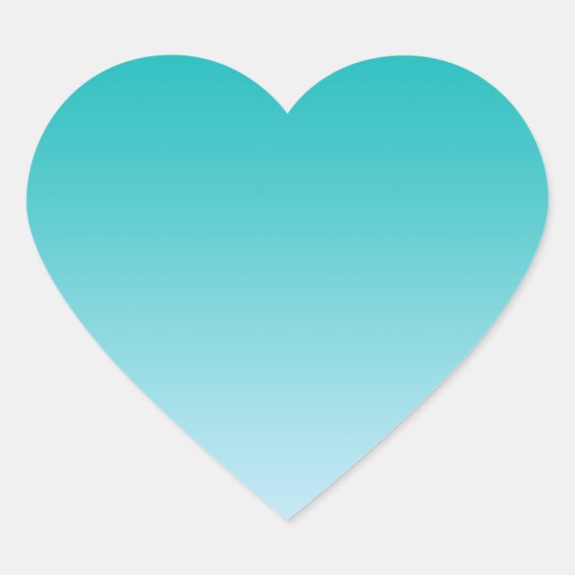 Sticker Cœur Ombre turquoise (Devant)