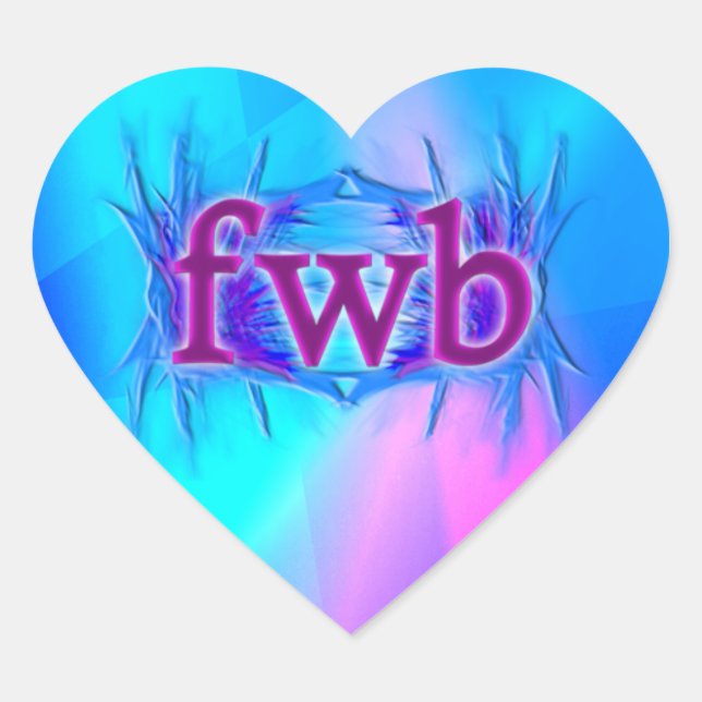 Sticker Cœur OMG ! fwb (Devant)