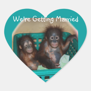 Sticker Cœur On se marie