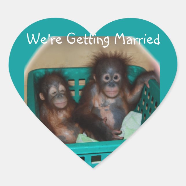 Sticker Cœur On se marie (Devant)