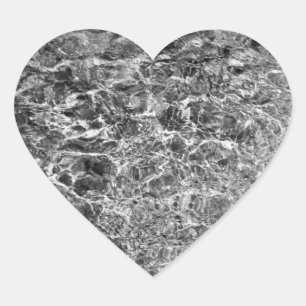 Sticker Cœur Ondulations d'eau de rivière