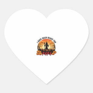 Sticker Cœur Ont été prêts Papa Halloween Sorcière Citrouilles