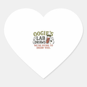 Sticker Cœur Oogie�s Lab Draws � Phlébotomiste drôle d'Hallowee