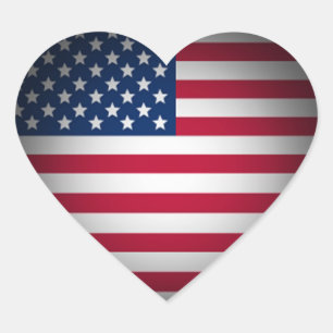 Sticker Cœur OPUS American Flag Heart