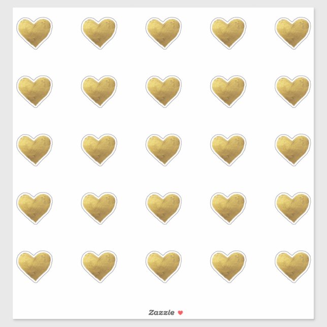 Sticker coeur or (Feuille)
