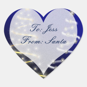 Sticker Cœur Or et argent