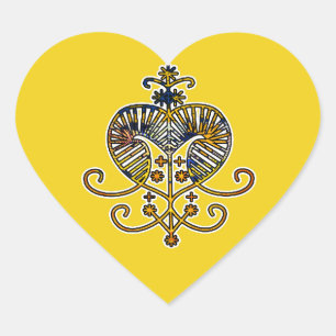 Sticker Cœur Oshun Goddess Veve Sigil