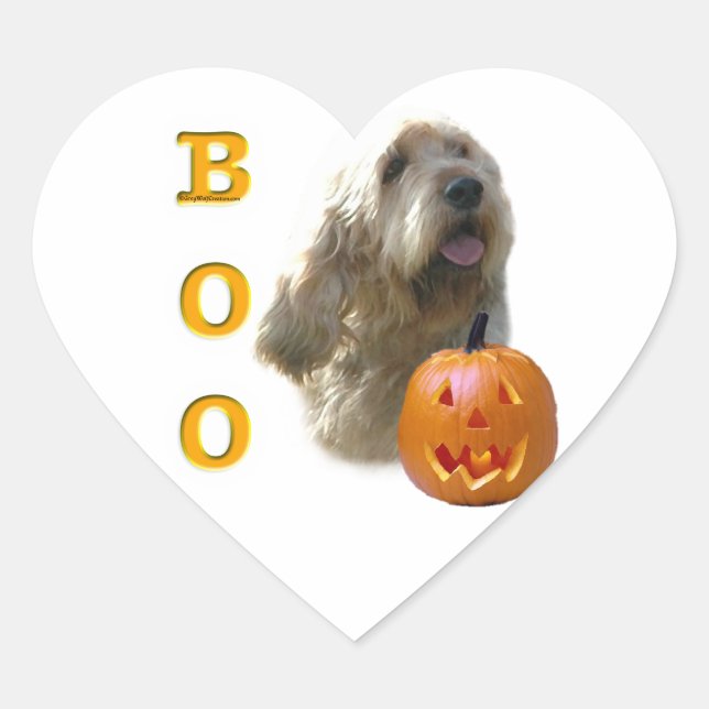 Sticker Cœur Otterhound Halloween BOO (Devant)