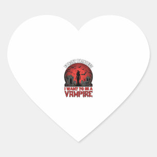Sticker Cœur Oublier Princesse Veut être Vampire Halloween_1