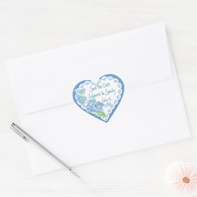 Sticker Cœur Oubliez-moi de ne pas enregistrer la Personnaliser (Enveloppe)