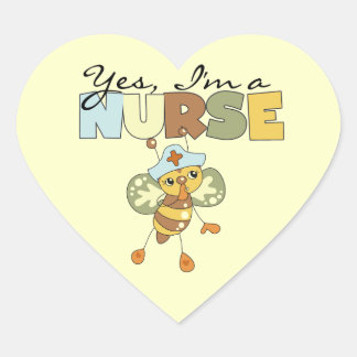 Sticker Cœur OUI, je suis infirmière T-shirts et cadeaux
