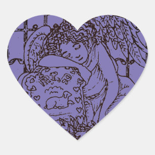 STICKER CŒUR OUVERTURE DE L'ANGE DE GUARDIAN, SYMPATHIE DU MOUR