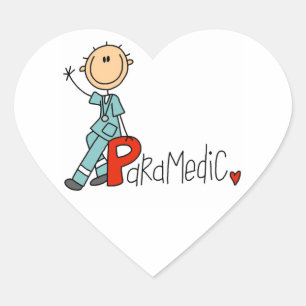 Sticker Cœur P est pour ambulancier