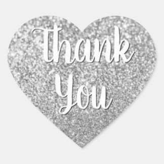 Sticker Cœur Paillette argent