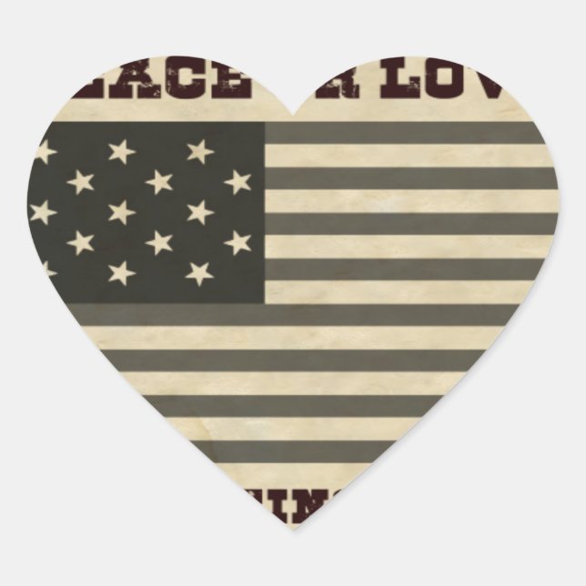 Sticker Cœur Paix Recherchée (Devant)