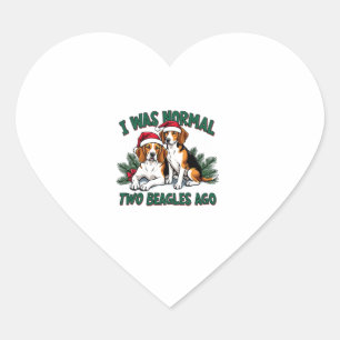 Sticker Cœur Pajama de Noël du propriétaire du chien de Noël be
