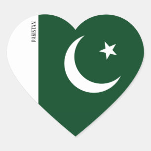 Sticker Cœur Pakistan Drapeau patriotique