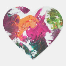 Palette de peinture à l'huile dans l'autocollant M