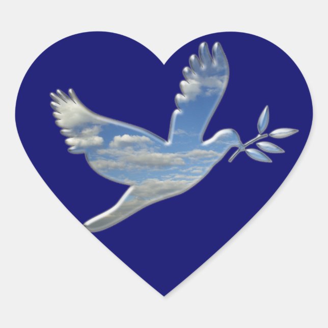 Sticker Cœur paloma (Devant)