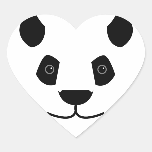 Sticker Cœur Panda (Devant)