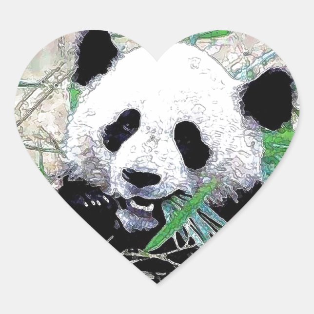 Sticker Cœur Panda (Devant)