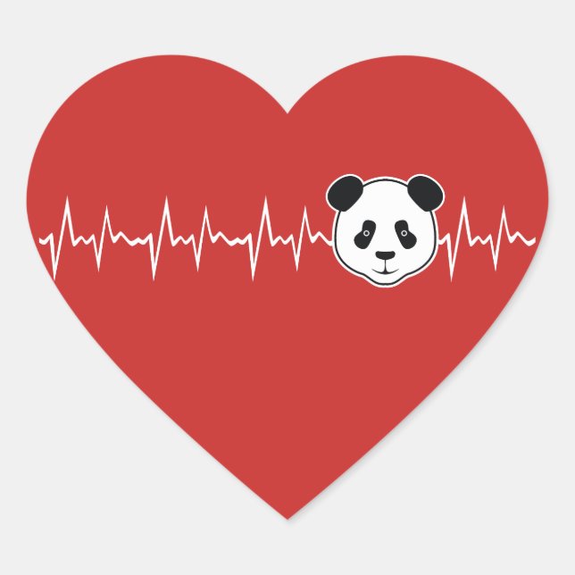 Sticker Cœur Panda Lover (Devant)
