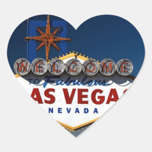 Sticker Cœur Panneau Vegas Coeurs Mariages de la Poussée
