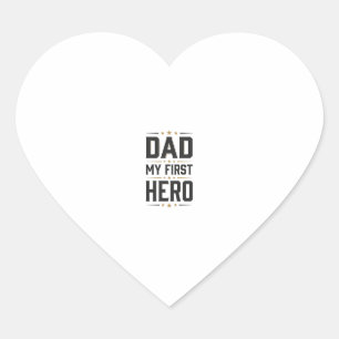 Sticker Cœur Papa Mon Premier Héros Design de T-shirt Vintage T