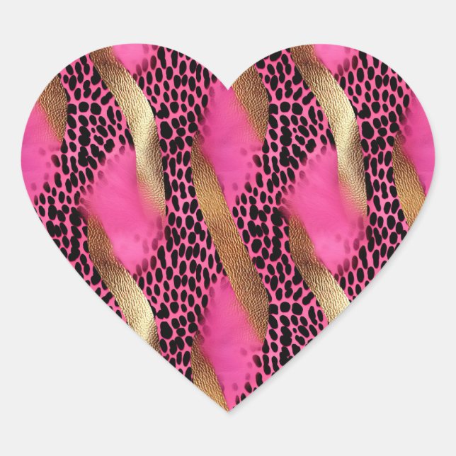 Sticker Cœur Papier à envelopper Feuille plate de 3 (Devant)