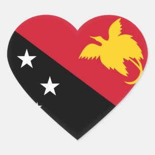 Sticker Cœur Papouasie-Nouvelle-Guinée