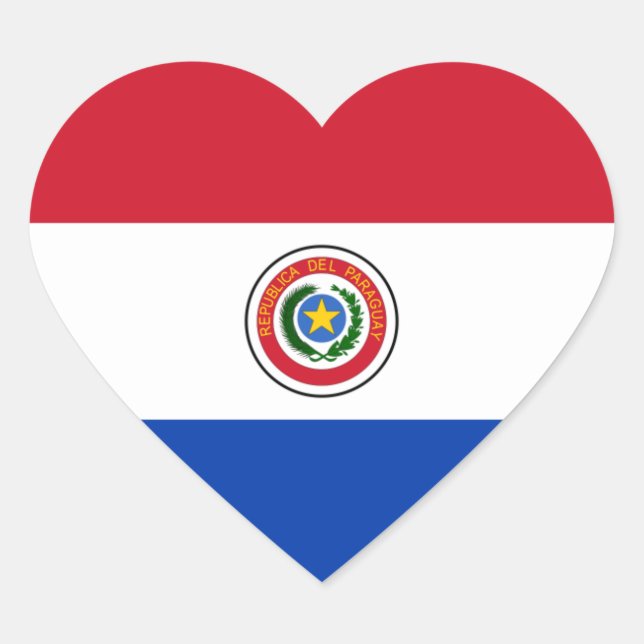 Sticker Cœur paraguay (Devant)