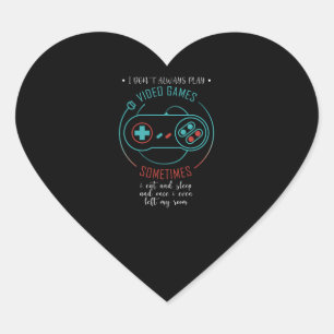 Sticker Cœur Parfois, je ne joue pas toujours aux jeux vidéo