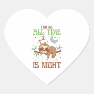Sticker Cœur Parfum Lazy Tout Le Temps Est La Nuit