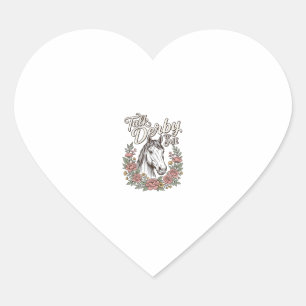 Sticker Cœur Parle Derby à Moi Fleur Cheval Vintage Chemise_1
