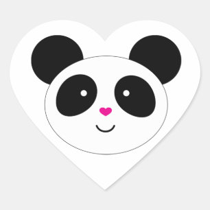 Sticker Cœur Parti Panda