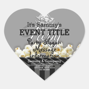 Sticker Cœur Parti pirate personnalisé