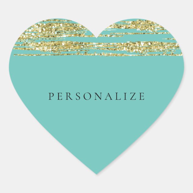 Sticker Cœur Parties scintillant Faux de menthe - Blancs roses (Devant)