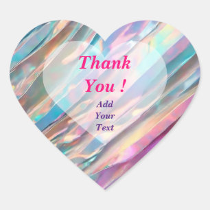 Sticker Cœur Parties scintillant Opal Holographique Collection