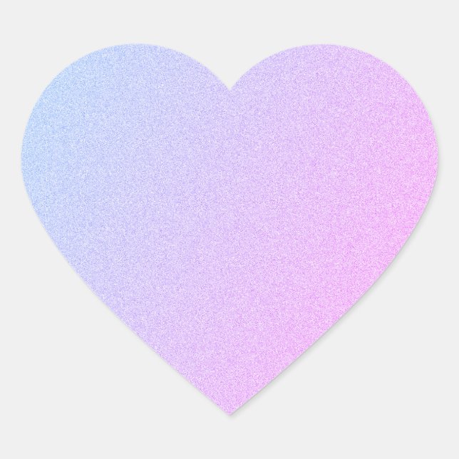 Sticker Cœur Parties scintillant Pastel Ombre (Devant)
