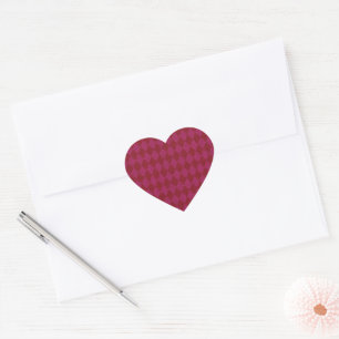 Sticker Cœur Parties scintillant rose et diamant rouge