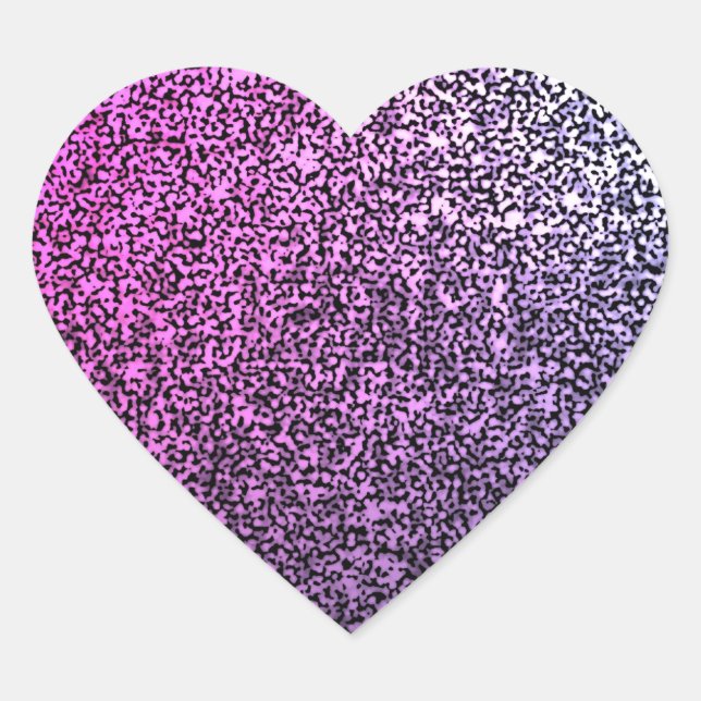 Sticker Cœur Parties scintillant rose violet brillant (Devant)