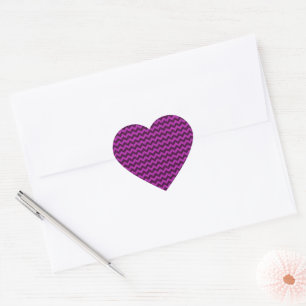 Sticker Cœur Parties scintillant Zag Purple Zig